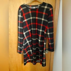 Dress. Black w/Stripes